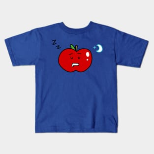 Sleepy Red Apple Kids T-Shirt